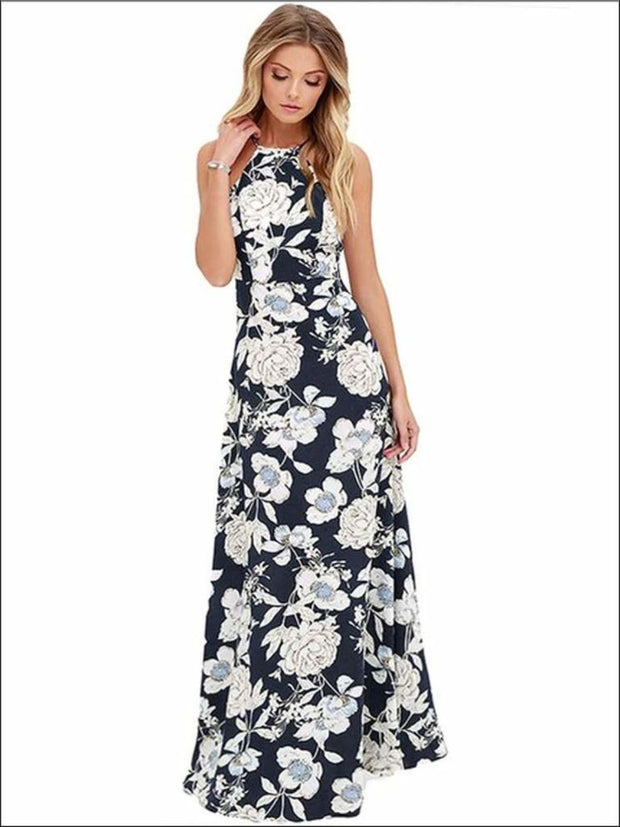 womens halter maxi dress