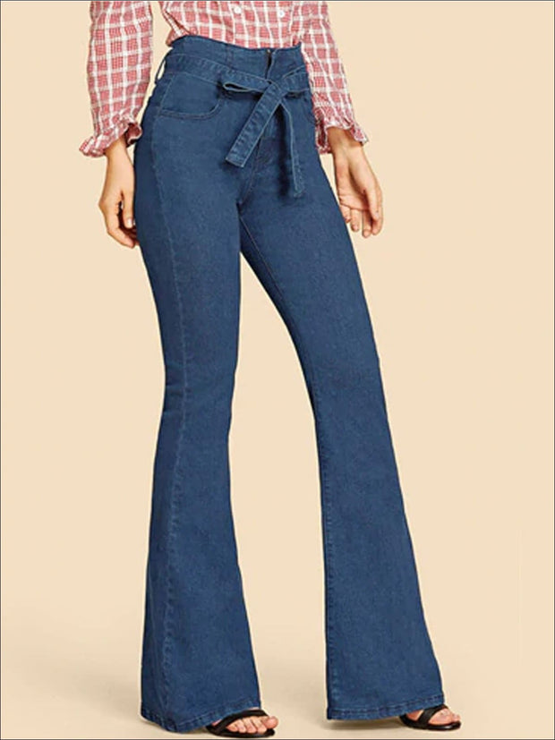 high waisted jeans flare leg