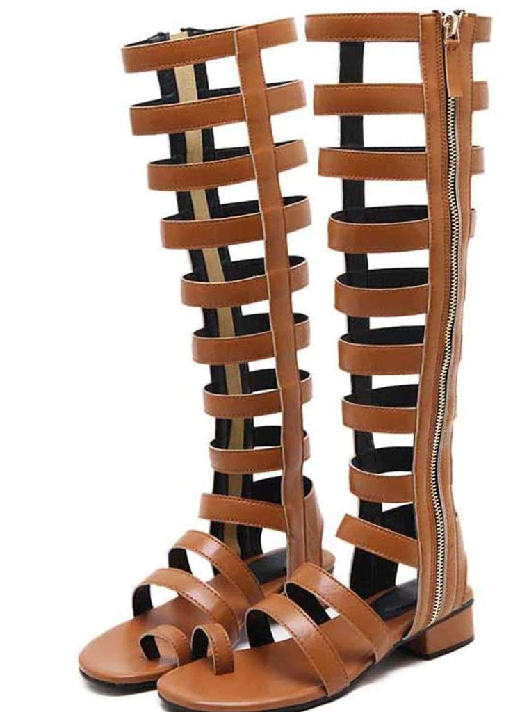 knee high gladiator shoes