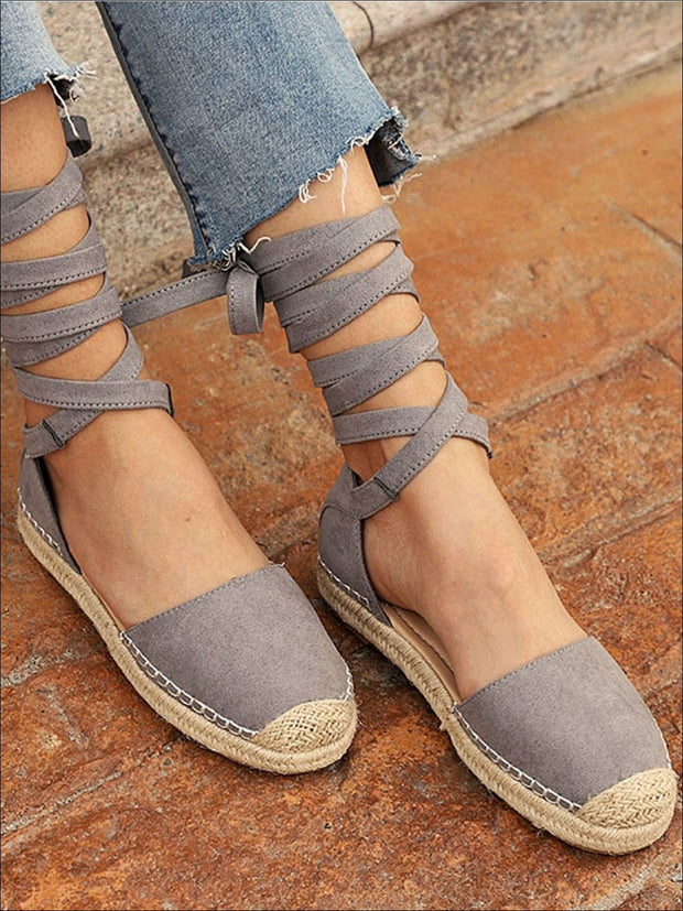 ladies lace up espadrilles