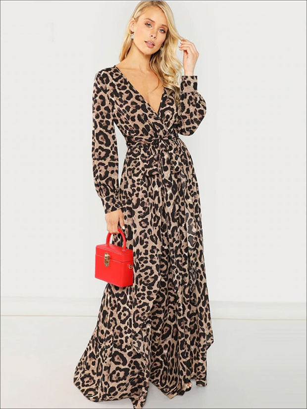 long sleeve cheetah dress