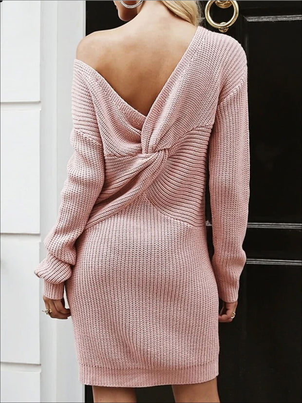 off the shoulder christmas sweater dress