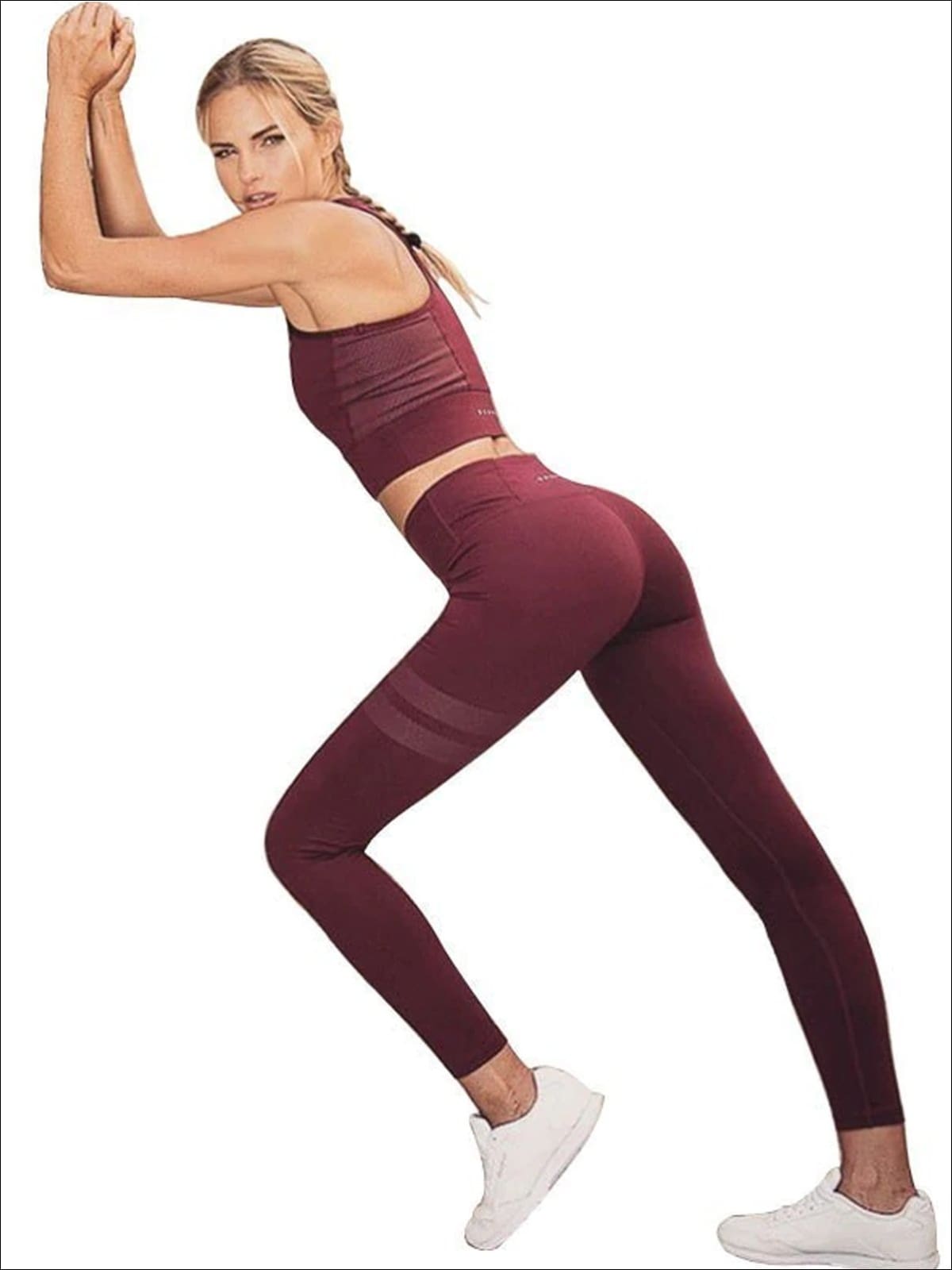 Ashton Set - Sports Bra & Leggings - Maroon