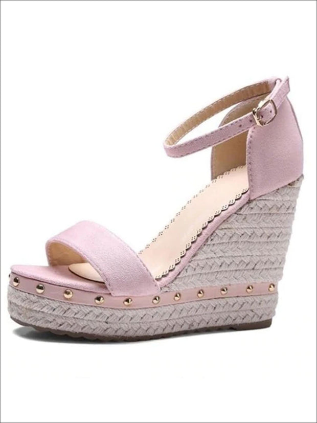 baby pink wedges