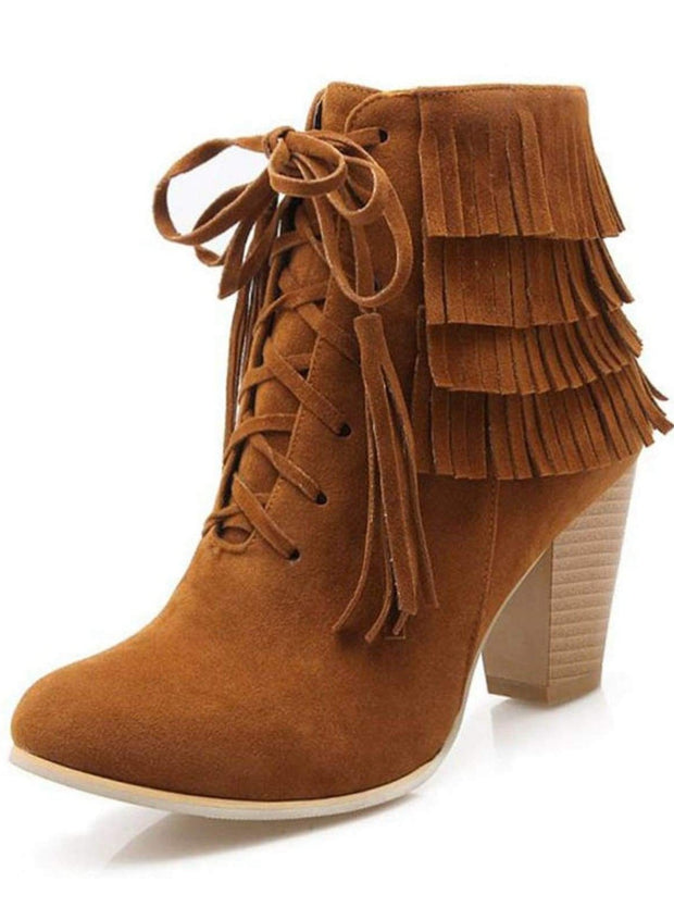 womens suede lace up booties