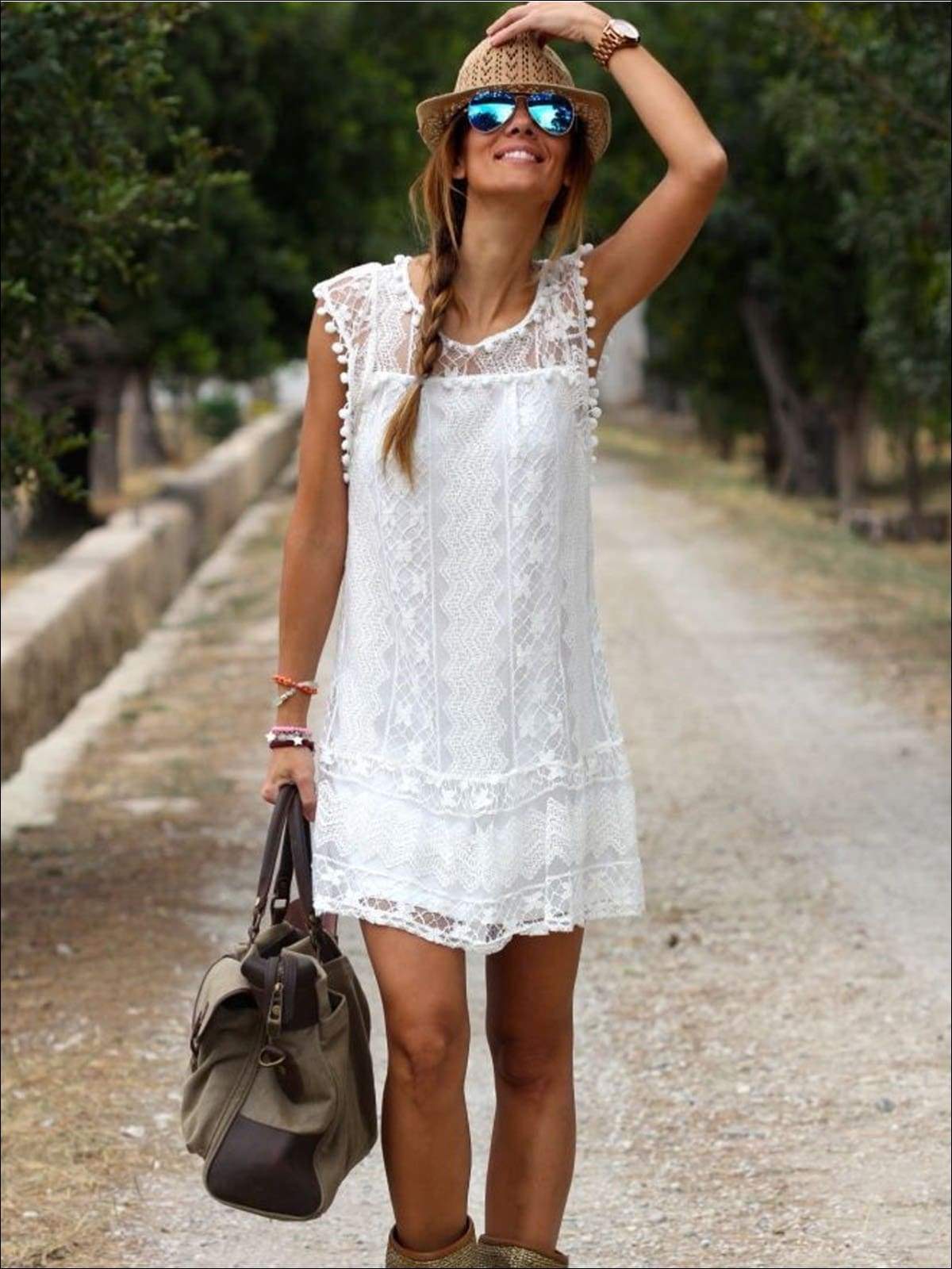 women’s white summer dress