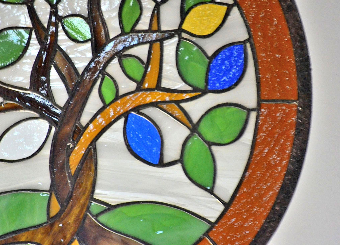 Contemporary Stained Glass Art for Bird Lovers. 'Tree Swallow