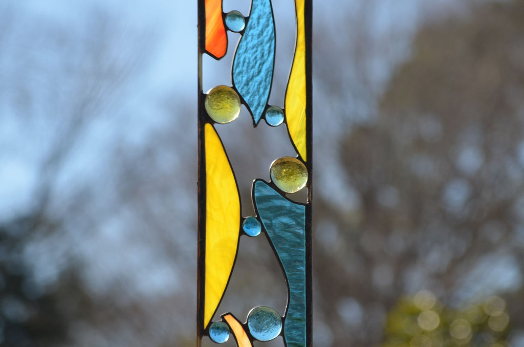 Decorative Stained Glass Garden Stake Early Morn