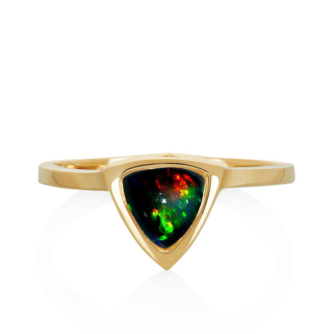 Black Opal Self Love Pinky Ring