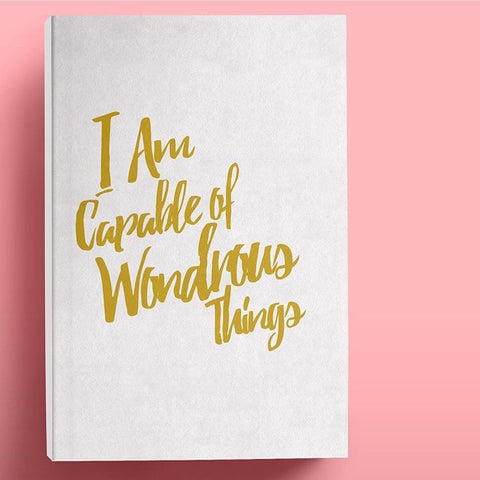 Inspirational journal with affirmation