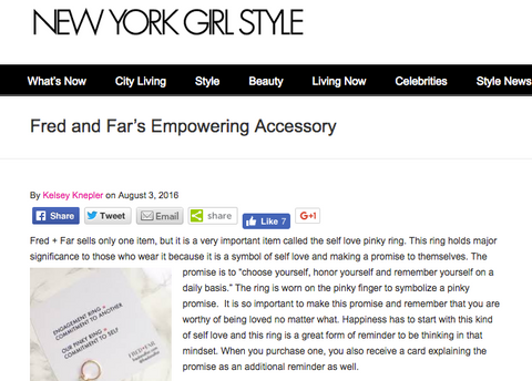 self love pinky ring fred+far fred and far new york girl style