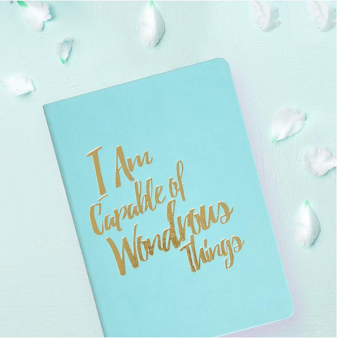 Blue guided affirmation journal