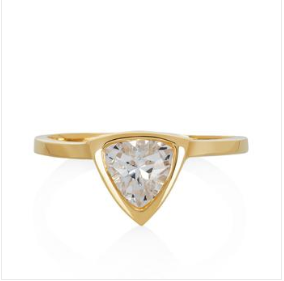White sapphire self love pinky ring gold