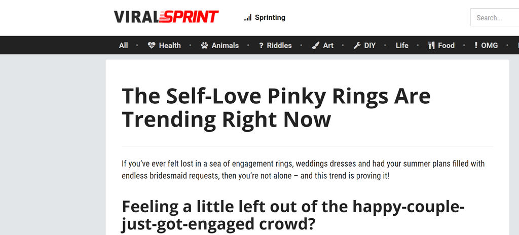 viralsprint fred and far fred+far self love pinky ring