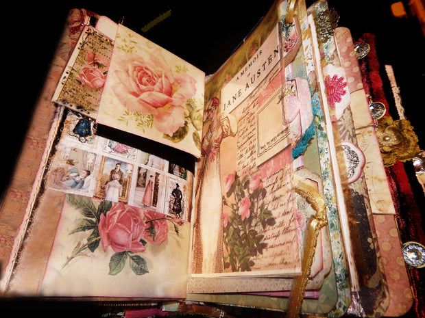 Hand-Stitched Jane Austen Mixed Media Book/Journal - HUGE! – Dreamz Etc