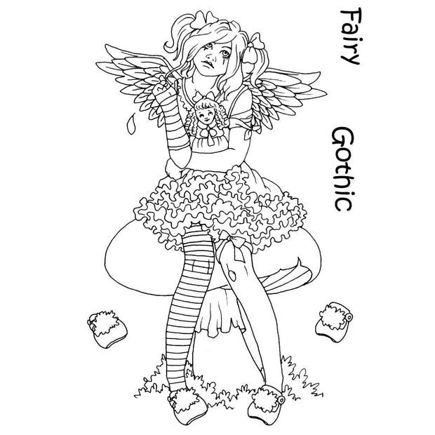 gothic fairy coloring pages