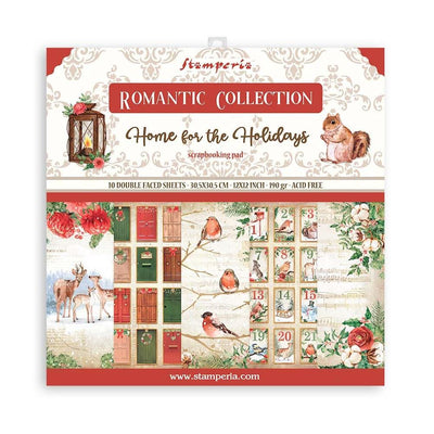 Stamperia Roseland 12x12 Paper Pad, Stamperia Rose Land Collection, Winter  Scrapbook Paper, Christmas Cardstock, Double Sided Cardstock 