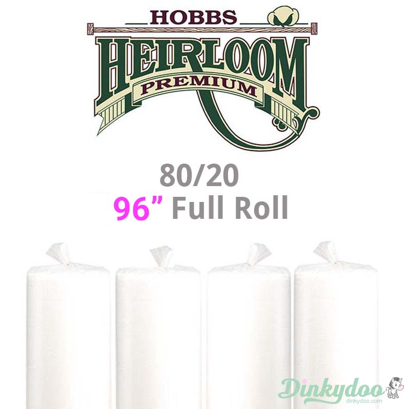 Hobbs Heirloom 80/20 Cotton Batting - 96" (Full Roll 30 Yd.) (IN STOCK TODAY) - Dinkydoo Fabrics product image