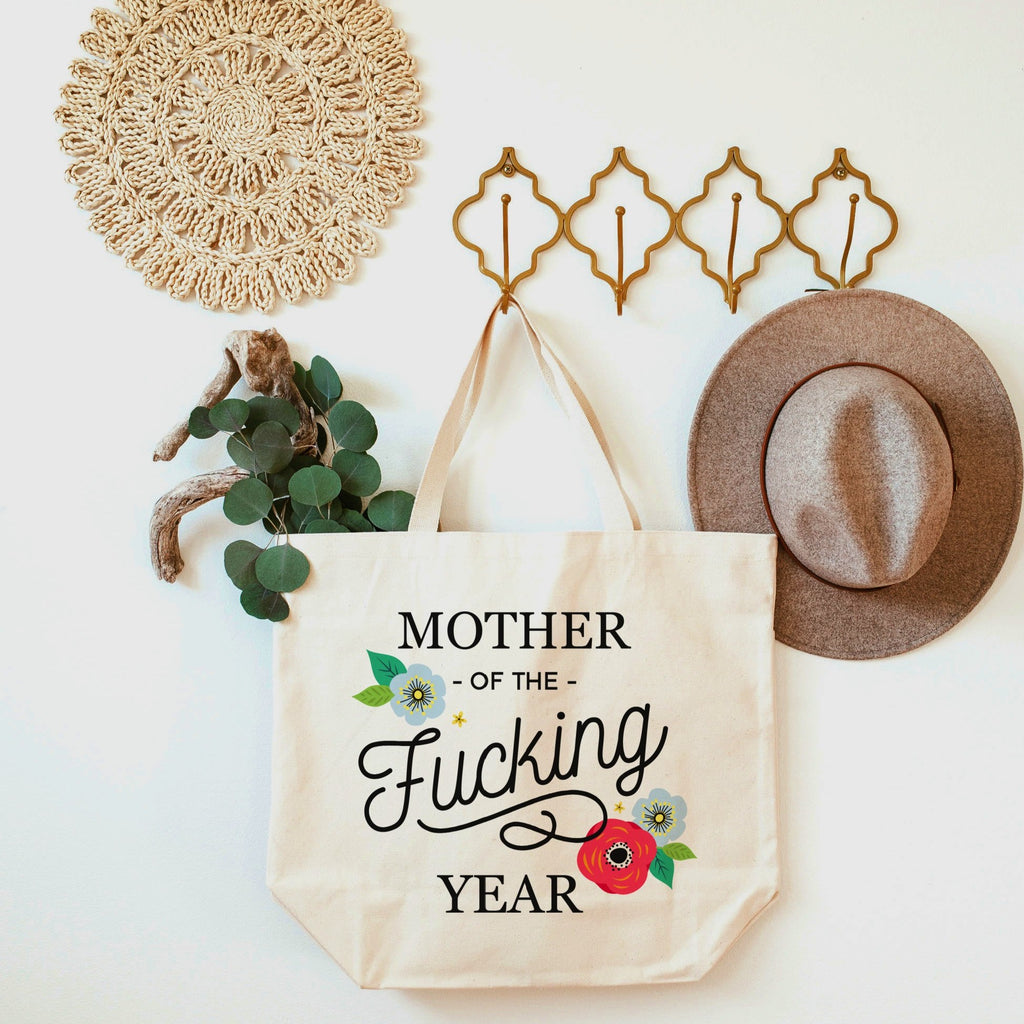 Badass Mother Cursive XL Tote Bag – LoveYouALatteShop