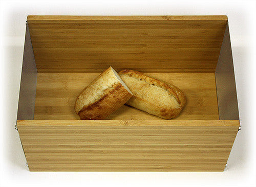 Simply Bamboo Extra Large Napa Bamboo Bread Box w/ Crumb Tray Cutting Board Lid - 17.375"