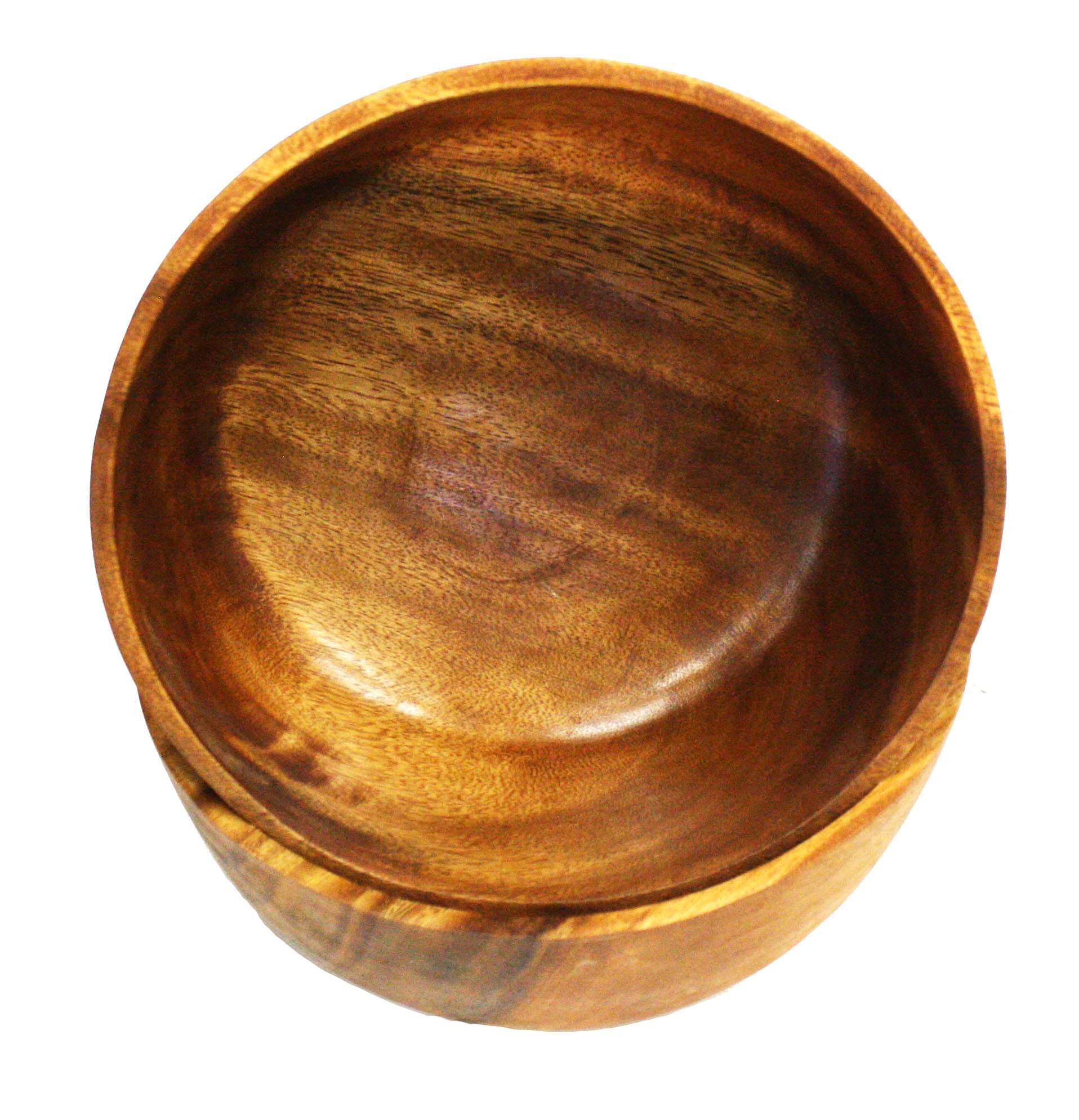 Mountain Woods Dark Brown Round Artisan Acacia Wood Serving Bowl - 11"