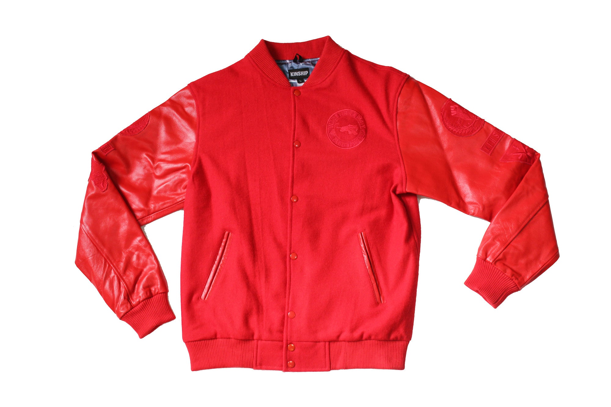 Black Panther Varsity Jacket in Tonal Red – KinshipShop
