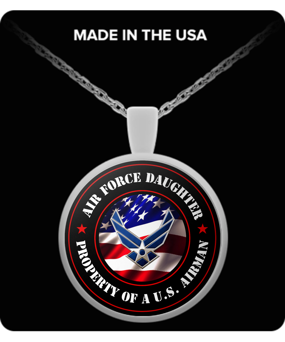 Military - Air Force Daughter - Property of a U.S. Airman - Necklace