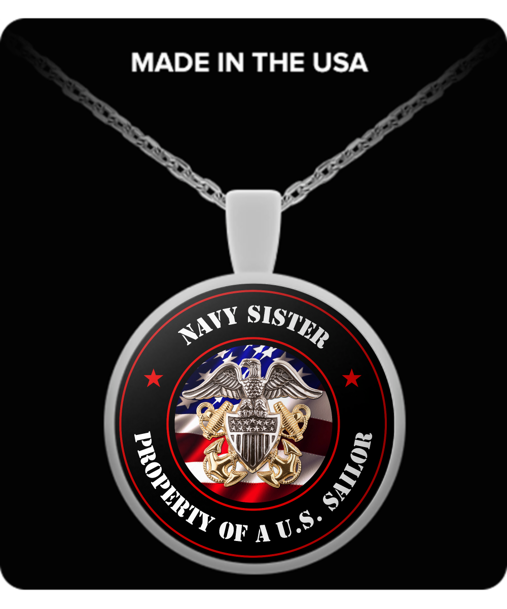 Military - Navy Sister - Property of a U.S. Sailor - Necklace