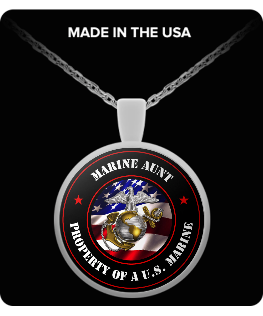 Military - Marine Aunt - Property of a U.S. Marine - Necklace