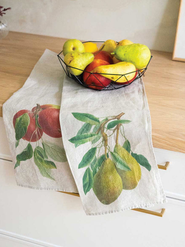 Fish Linen Kitchen Towels with Hanging Loop (set of 2) - LINOROOM