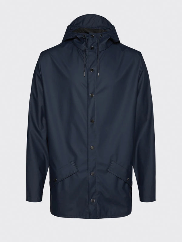 Rains Long Jacket in Navy – Maze