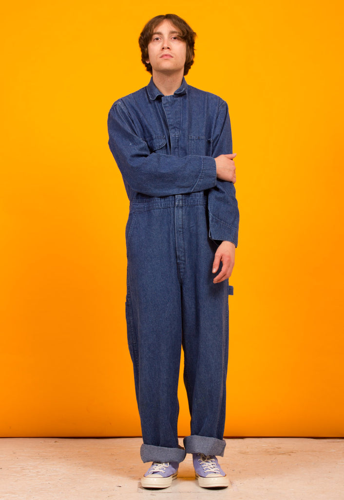 men's denim boiler suit