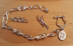 reef knot bracelet and earrings