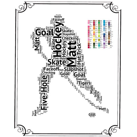 Custom Ice Hockey Gift Word Art Ideas Gifts Custom Ice Hockey Gift Word Art Ideas Gifts 8 X 10 Print Digital