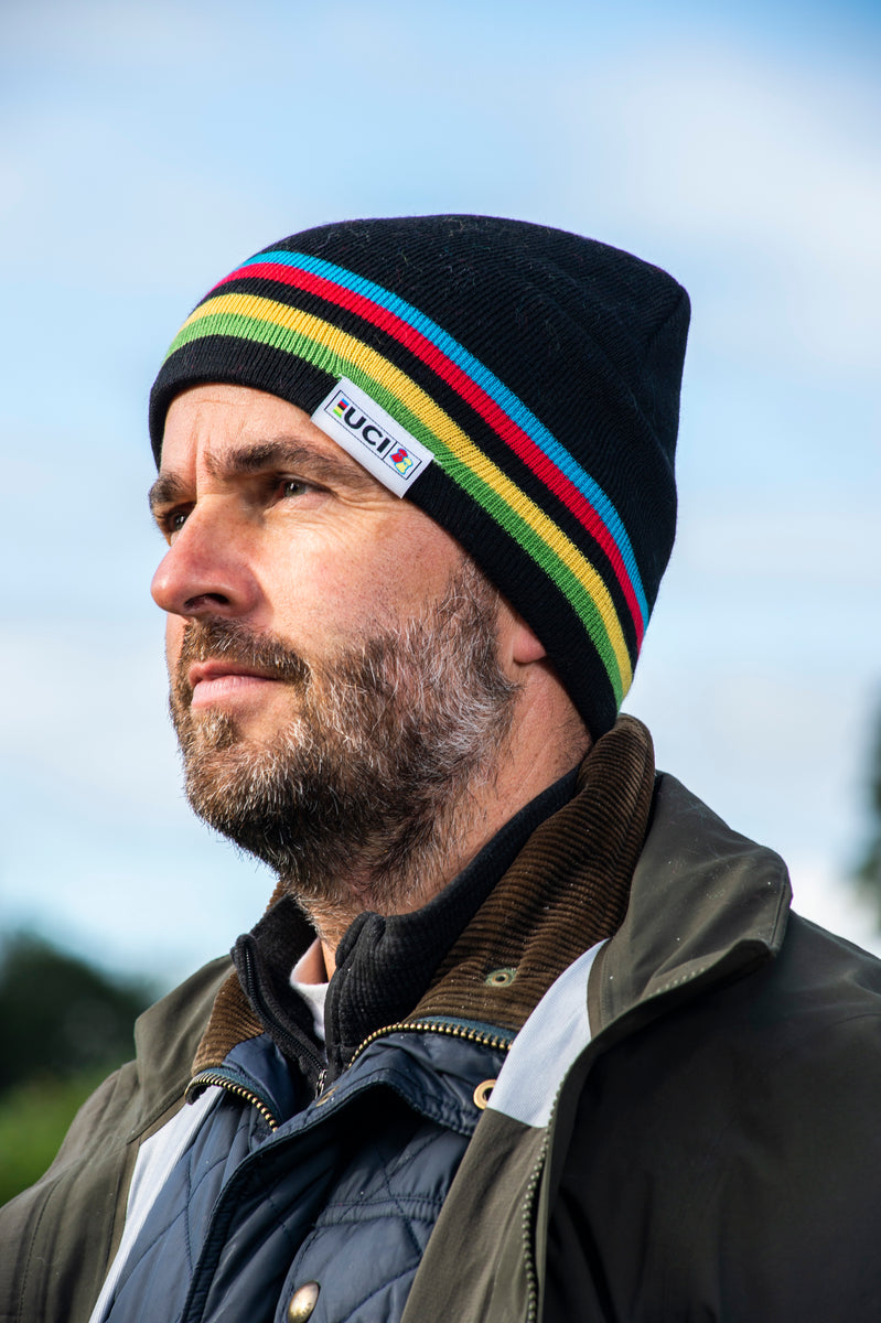 UCI Black Rainbow Beanie | UCI Licensed Product | Big Bobble Hats – Big ...