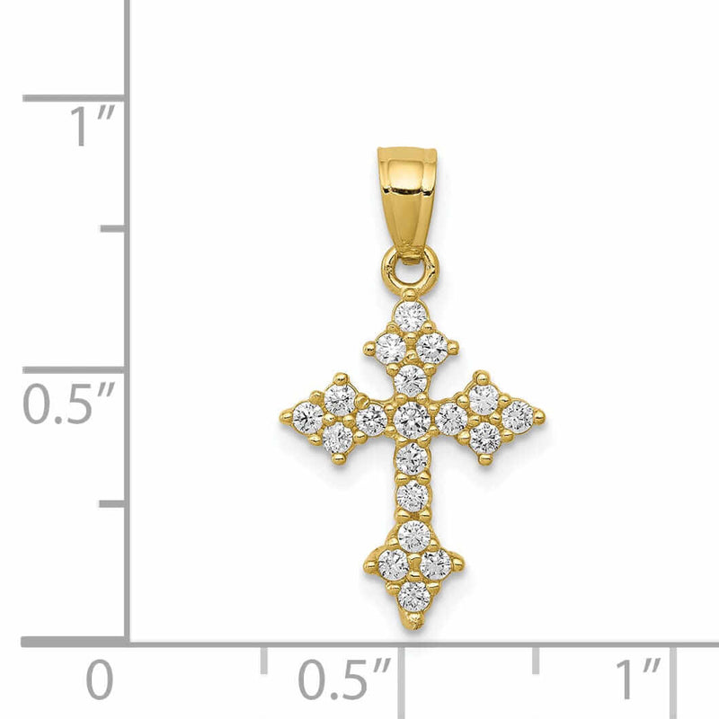 10k Yellow Gold C.Z Passion Cross Pendant at $ 55.76 only from Jewelryshopping.com