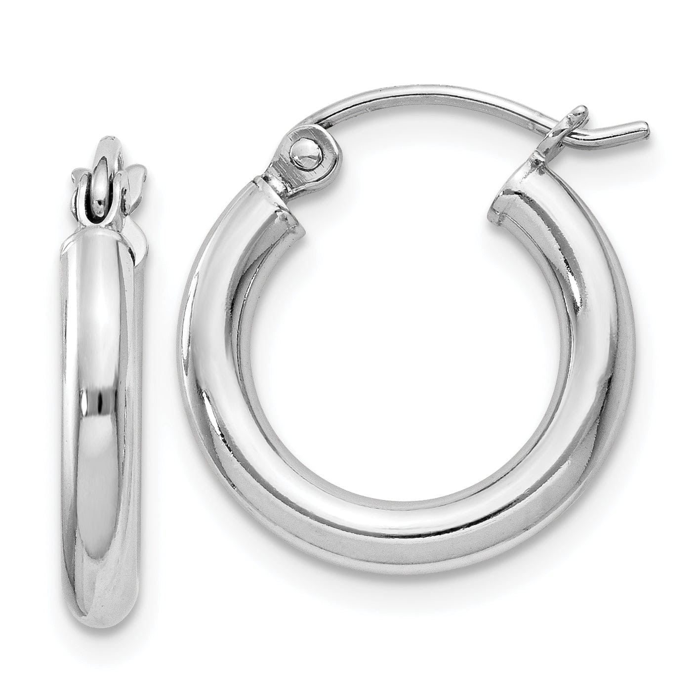 Sterling Silver Hollow Tube Hoop Hinged Earring | Jewelry Shopping
