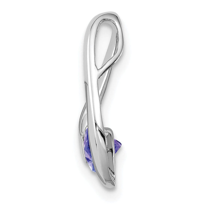 14k White Gold Polished Tanzanite Pendant at $ 211.97 only from Jewelryshopping.com