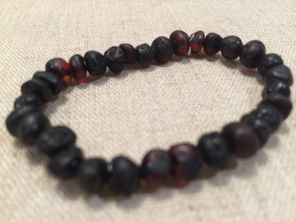 raw amber teething bracelet