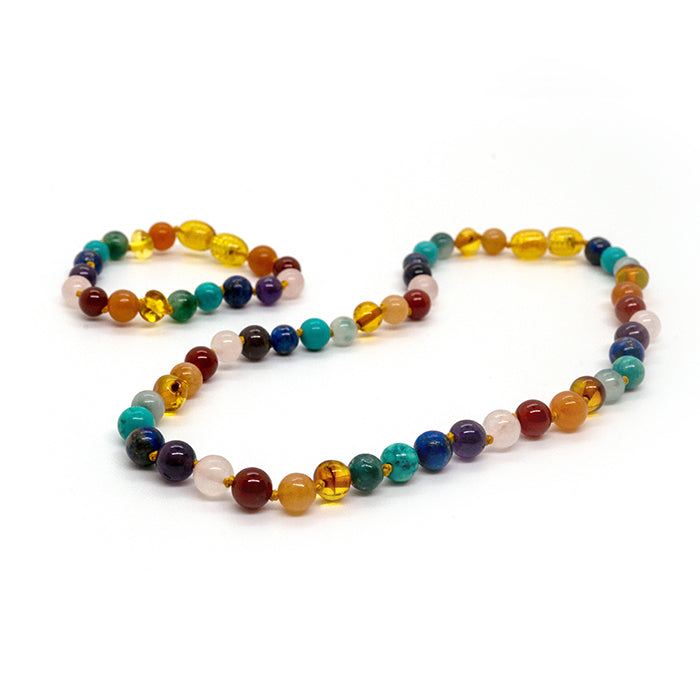 rainbow teething necklace