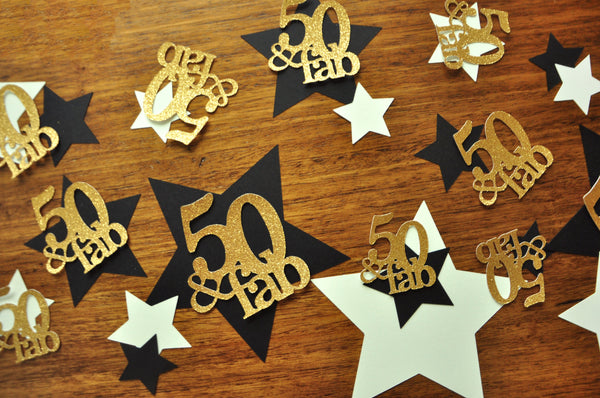 50 and Fabulous. 50th Birthday Decorations. Handcrafted in ...