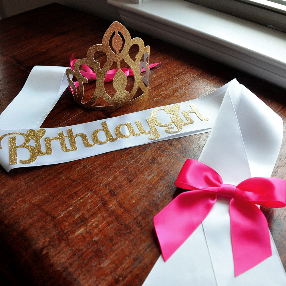 birthday crown and sash