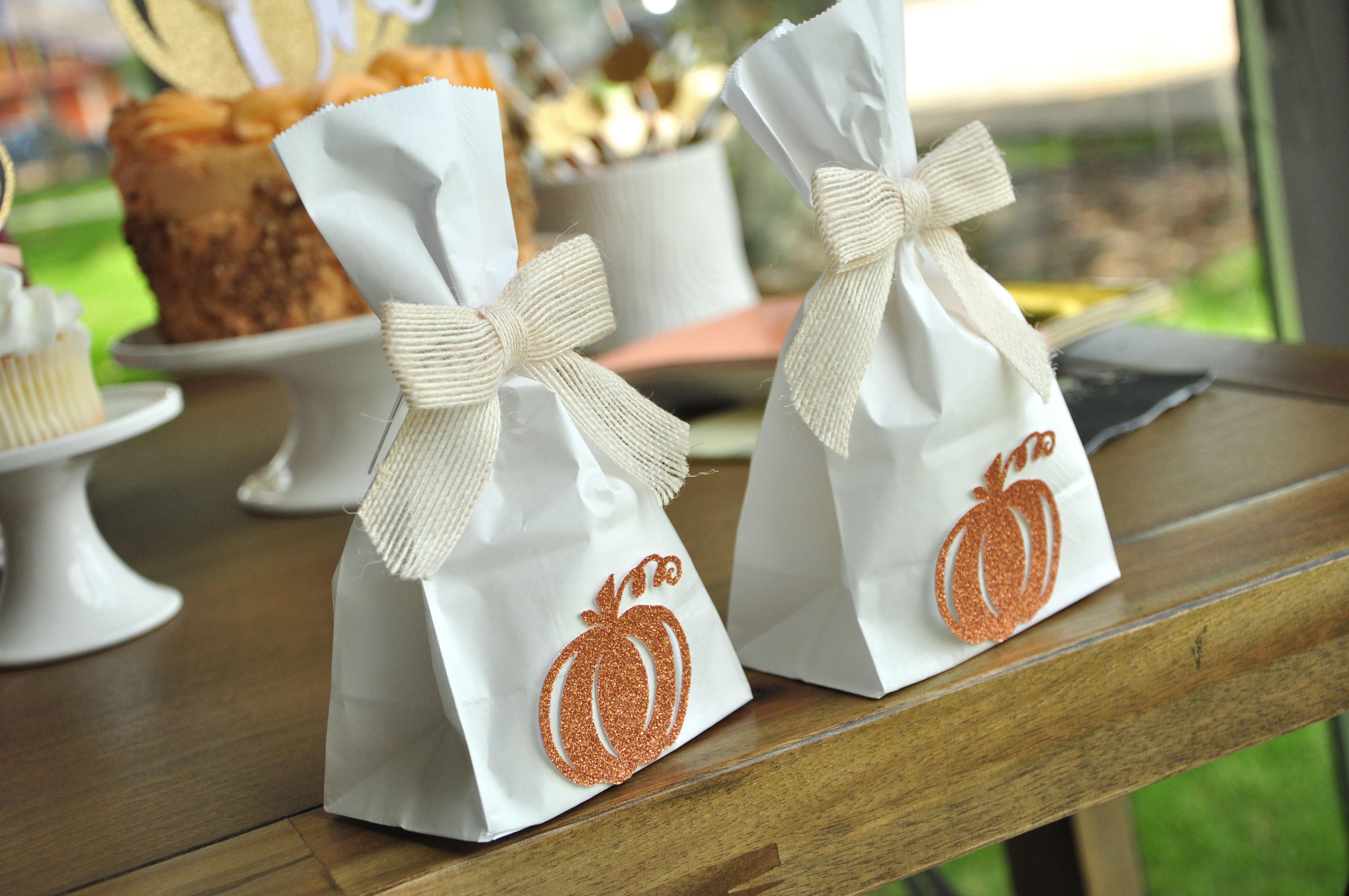 rose gold baby shower favors