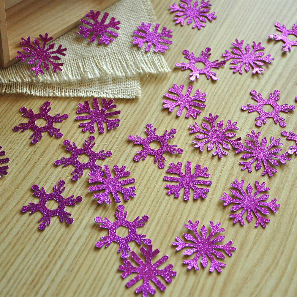 Frozen Birthday Party Decoration Confetti 25ct Ships In 1 3 Business Days Fuchsia Glitter Snowflake Confetti