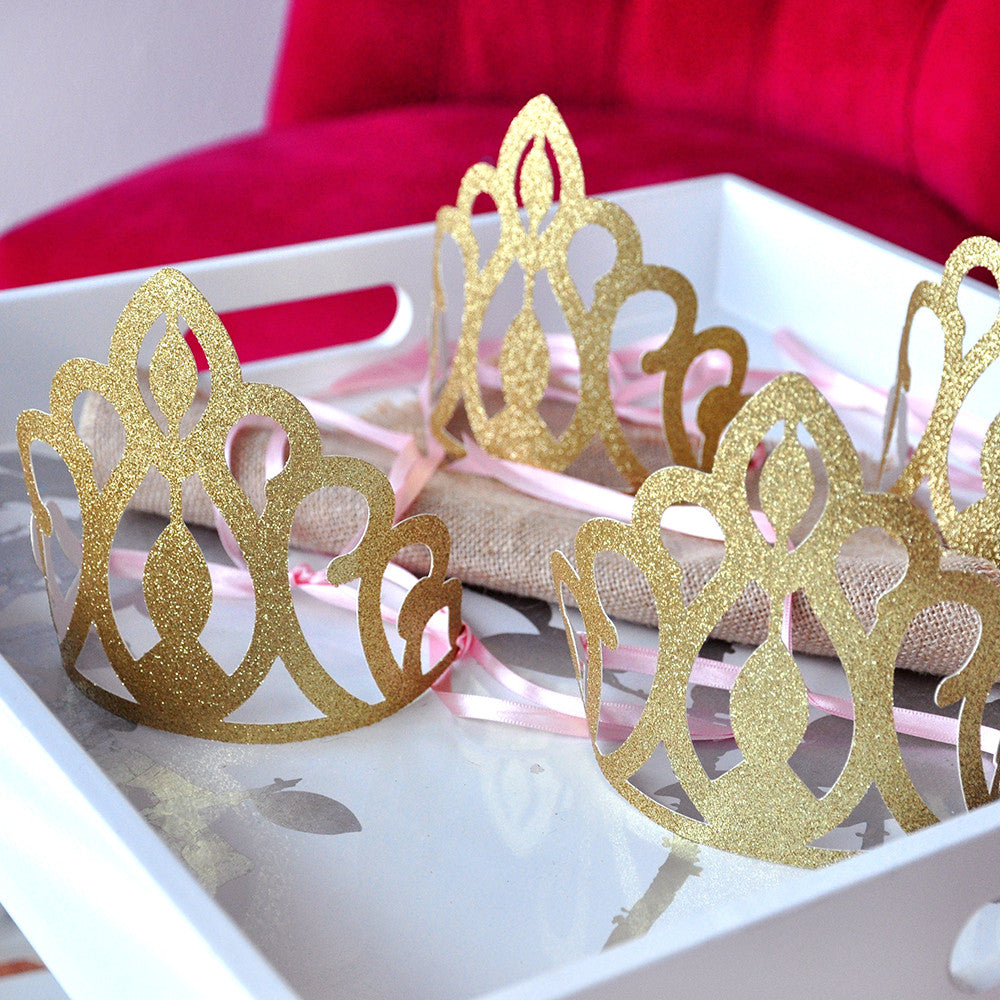 gold tiara party favors