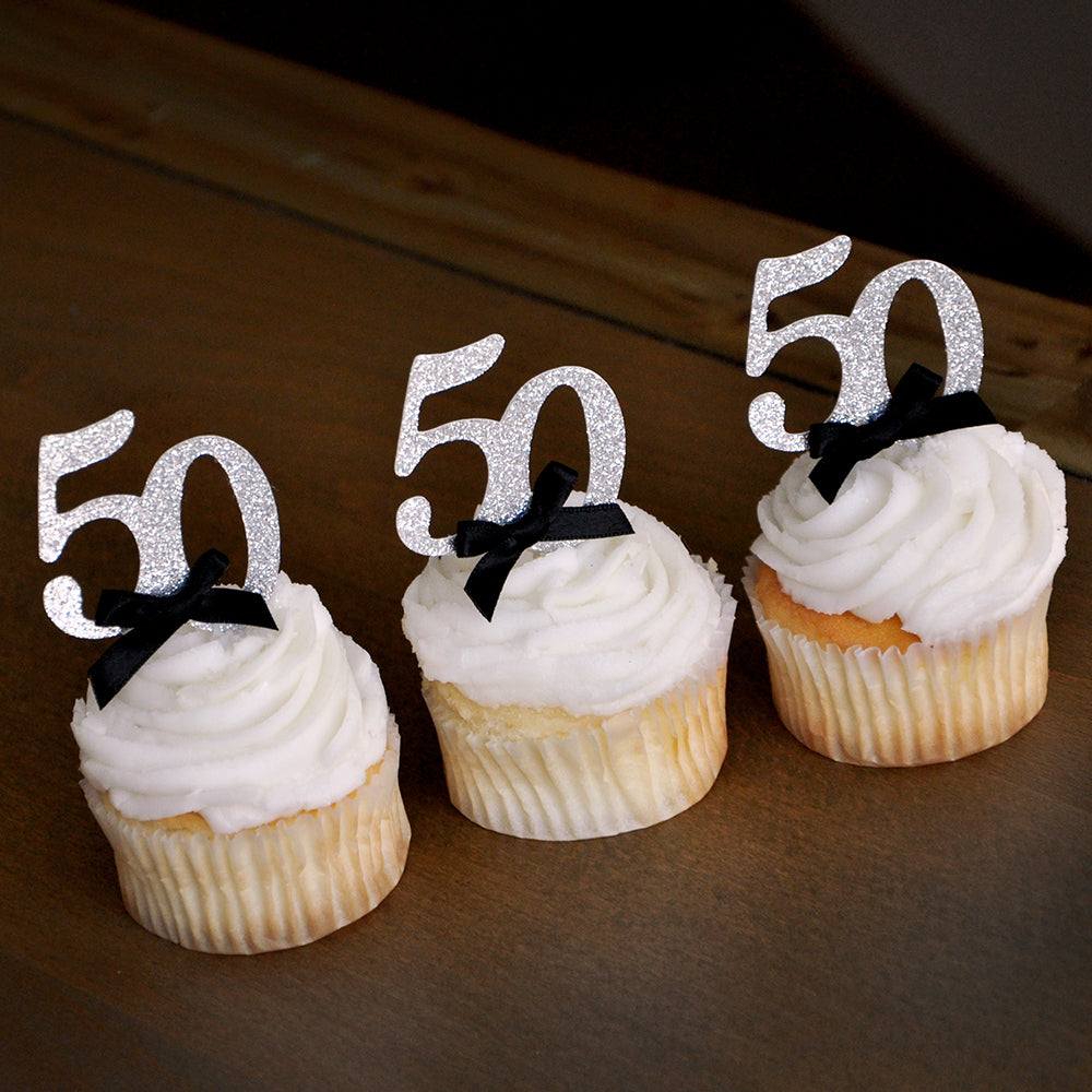 50th Birthday Party Ideas. Ships in 1-3 Business Days. Glitter Silver