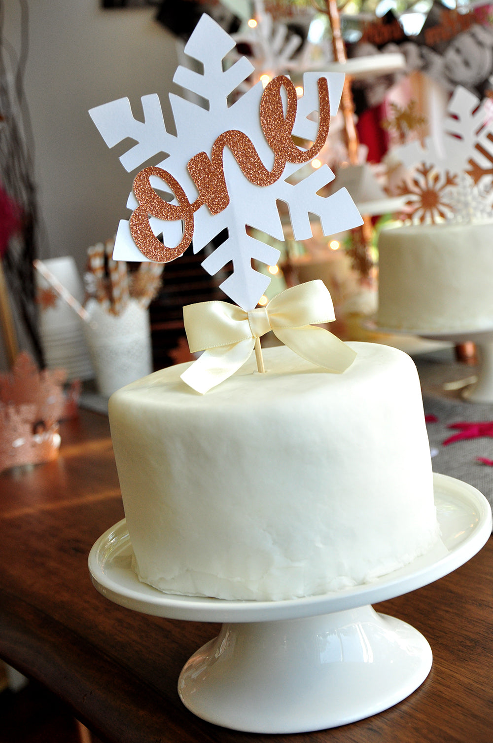Download Winter Onederland Cake Topper Ships In 1 3 Business Days Snowflake C Confetti Momma