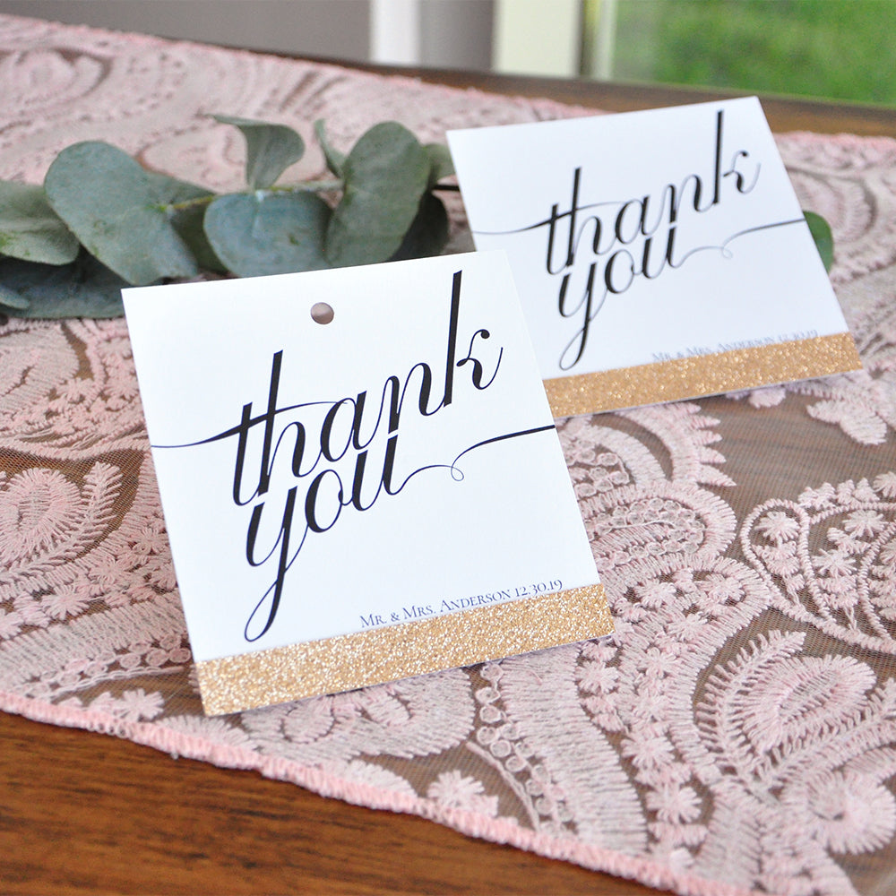 Thank You Cards Wedding Gift Bag Tags Crafted In 1 3 Business Days