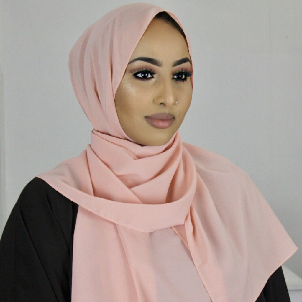 Pink Lemonade Crepe Hijab – Ugaasadda
