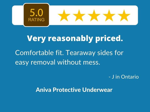 5 star review - Aniva Protective Underwear